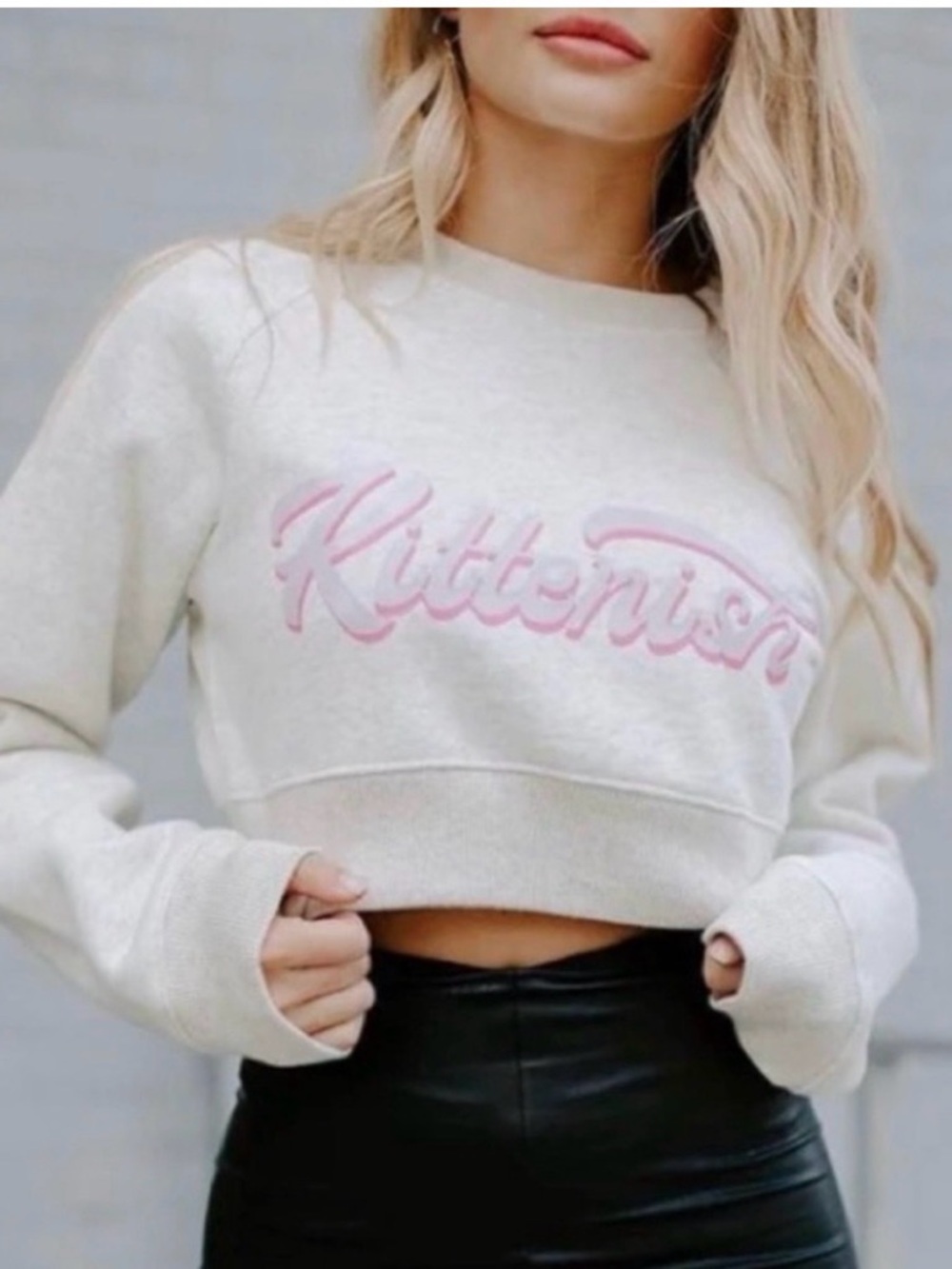Kittenish cropped sweatshirt Size Large
